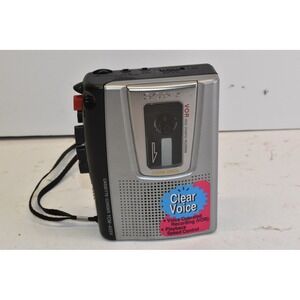 Sony Cassette Recorder Silver Black TCM-455V Clear Voice VOR- TESTED